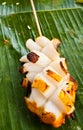 Grilled Squid on banana leaves