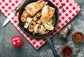 Baked squid stuffed Royalty Free Stock Photo