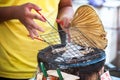 Grilled squid at Tai Fishing Village, Hong Kong Royalty Free Stock Photo