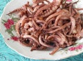 Grilled squid tentacles