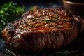 Grilled steak on a cutting board