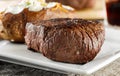 Grilled steak dinner. Royalty Free Stock Photo