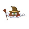Grilled steak sneaky and tricky witch cartoon character