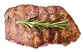 Grilled steak on white background Royalty Free Stock Photo