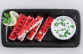 Grilled surimi sticks a form of kamaboko Royalty Free Stock Photo