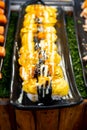 grilled sweet egg sushi with sauce - Japanese food Royalty Free Stock Photo