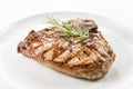 Grilled t-bone chop of pork Royalty Free Stock Photo