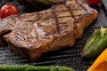 Grilled T-Bone Steak and Vegetables Royalty Free Stock Photo