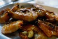 Grilled tasty shrimps