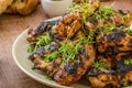 Grilled teriyaki chicken wings