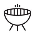 Grilled thin line vector icon Royalty Free Stock Photo