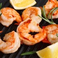 Grilled tiger shrimps