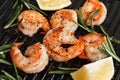 Grilled tiger shrimps