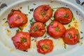 Grilled tomato halves cut Royalty Free Stock Photo