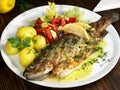 Grilled Trout with Potatos