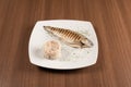 Grilled trout with rice Royalty Free Stock Photo
