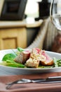 Grilled tuna with asparagus