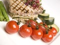 Grilled Tuna & Cherry Tomato salad Royalty Free Stock Photo