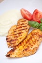 Grilled turkey breast. close up Royalty Free Stock Photo
