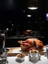Grilled turkey at chrismast eve Royalty Free Stock Photo