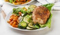 Grilled turkey fillet with vegetables Royalty Free Stock Photo