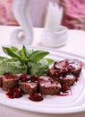 Grilled veal meat