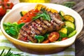 Grilled veal steak Royalty Free Stock Photo