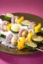 Grilled Vegetable Shish Kebobs Royalty Free Stock Photo