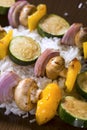 Grilled Vegetable Shish Kebobs Royalty Free Stock Photo