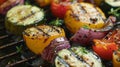 Grilled vegetables in bowl, delicious healthy food