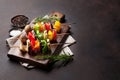 Grilled vegetables on cutting board Royalty Free Stock Photo