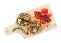 Grilled vegetables on cutting board Royalty Free Stock Photo