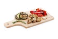 Grilled vegetables on cutting board Royalty Free Stock Photo