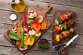 Grilled vegetables on cutting board Royalty Free Stock Photo