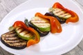 Grilled vegetables - eggplant, zucchini and pepper