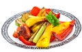 Grilled vegetables on a plate