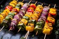 grilled veggie kebabs with colorful peppers