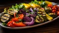 Grilled veggie platter, colorful flavor medley