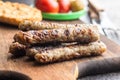 Grilled white sausages