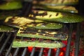 Grilled zucchini with addition of thyme Royalty Free Stock Photo