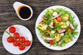 Grilled zucchini, arugula, meat summer salad Royalty Free Stock Photo