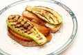 Grilled zucchini with toast bread Royalty Free Stock Photo