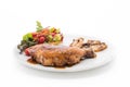 grilles chicken steak with teriyaki sauce Royalty Free Stock Photo