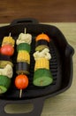 Grillin veggies on the table Royalty Free Stock Photo