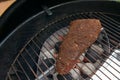 Grilling beef meat Royalty Free Stock Photo