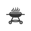 Grilling burgers and hot dogs Icon Royalty Free Stock Photo