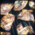 Grilling chicken