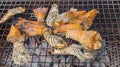 Grilling Flathead lobster