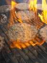 Grilling hamburger