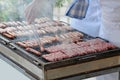 Grilling meat Royalty Free Stock Photo